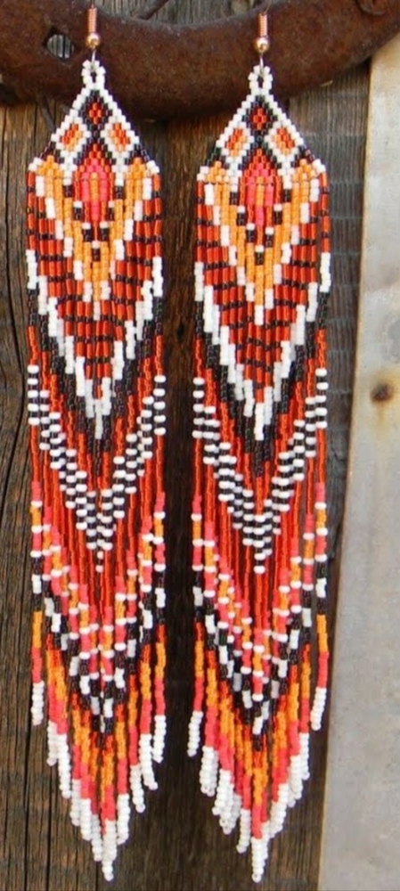 Traditional beaded earrings